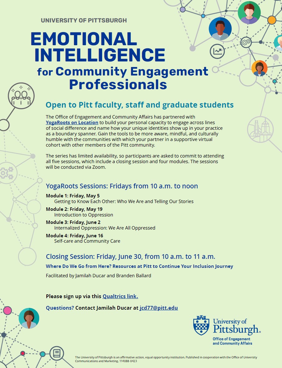 a thumbnail for a flyer for the emotional intelligence for community engagement professional series