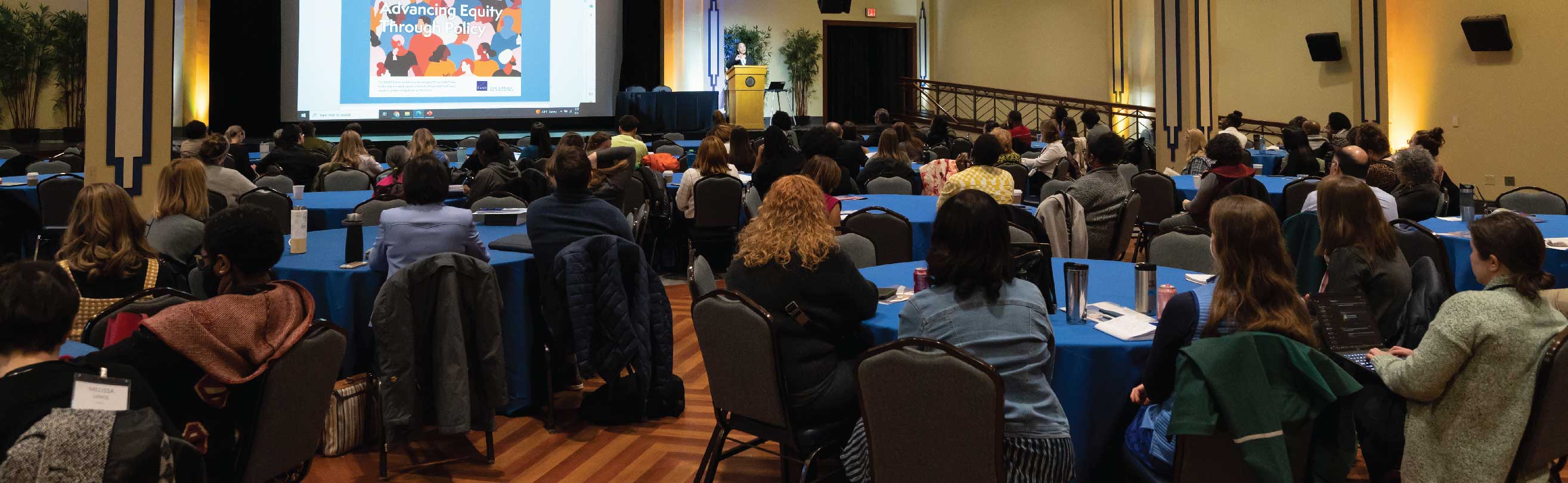 attendees listen in on a speaker at the community engaged scholarship forum in march 2023