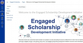 screenshot of the canvas module on engaged scholarship